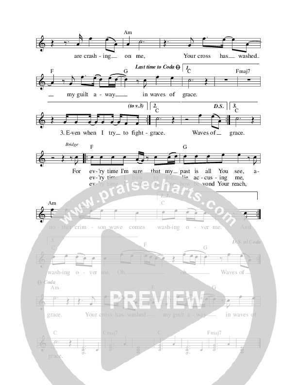 Waves Of Grace Lead Sheet (Prestonwood Worship / Stephen Miller)