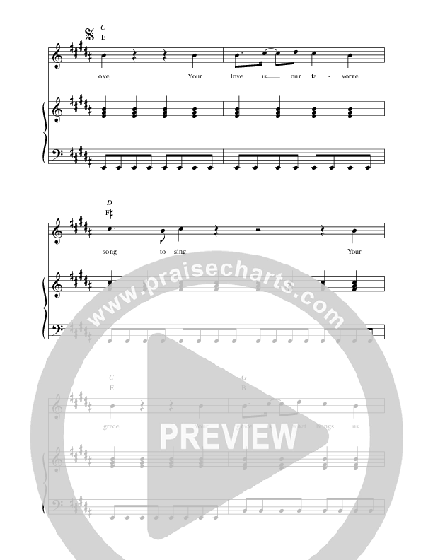 Your Love Is Our Favorite Song Piano/Vocal (Prestonwood Worship / Michael Neale)