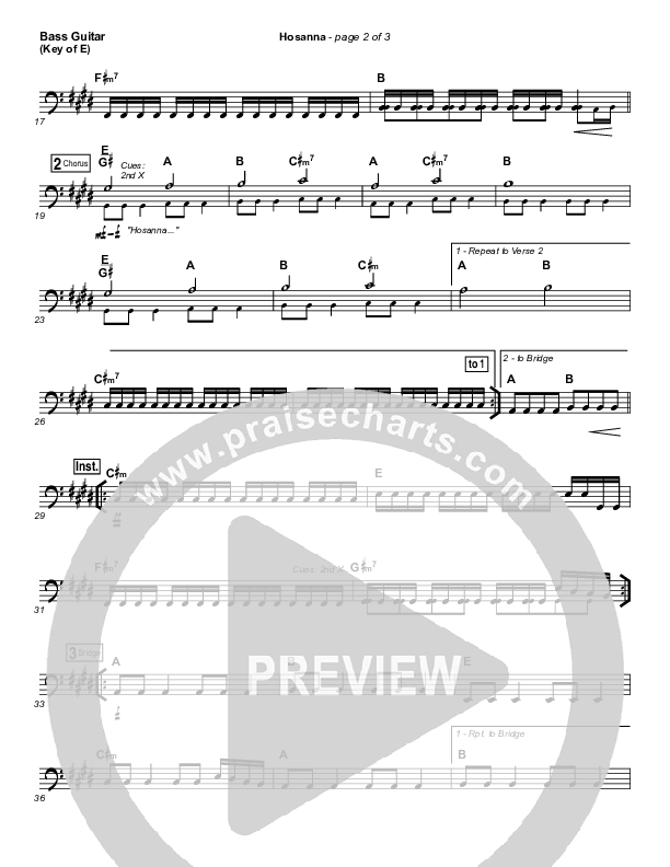 Hosanna Bass Guitar (Hillsong UNITED)