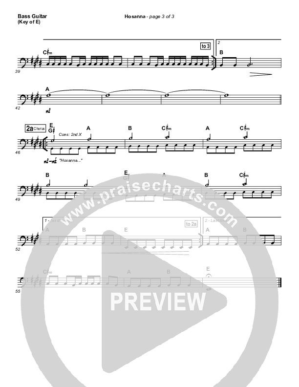 Hosanna Bass Guitar (Hillsong UNITED)