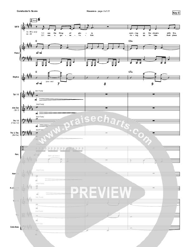 Hosanna Conductor's Score (Hillsong UNITED)