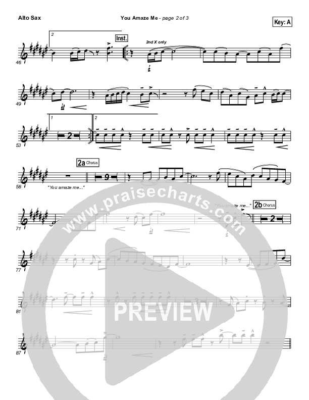 You Amaze Me Alto Sax (Michael Neale)