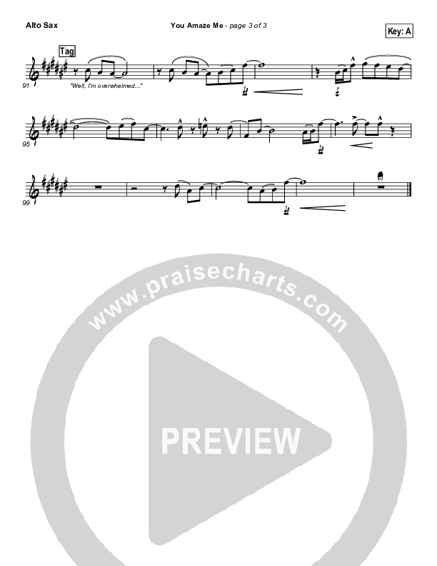 You Amaze Me Alto Sax (Michael Neale)