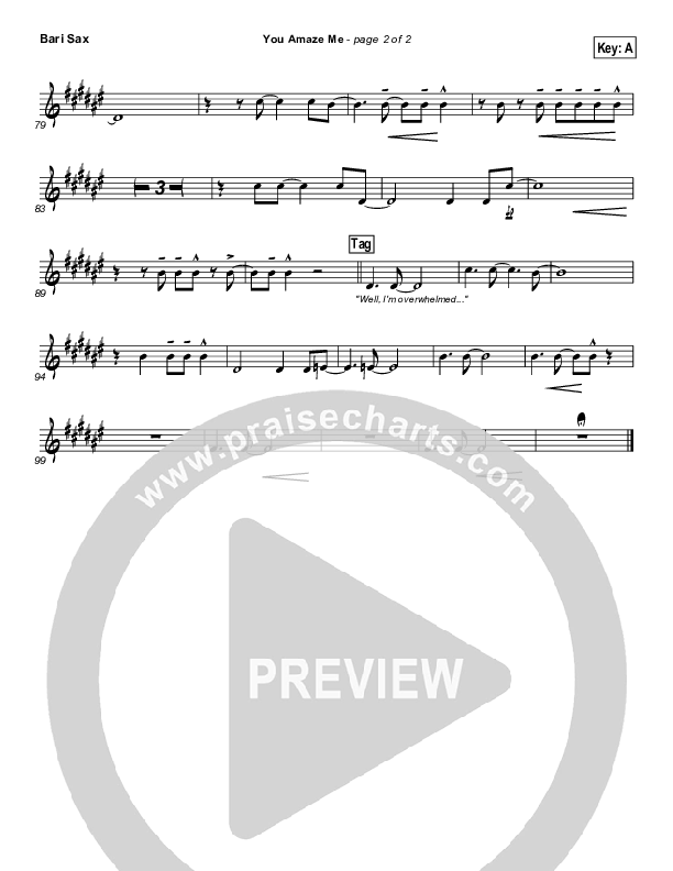 You Amaze Me Bari Sax (Michael Neale)