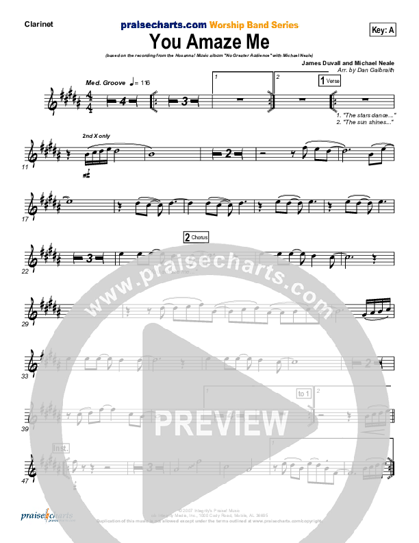 You Amaze Me Clarinet (Michael Neale)