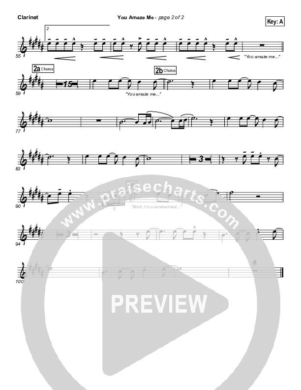 You Amaze Me Clarinet (Michael Neale)