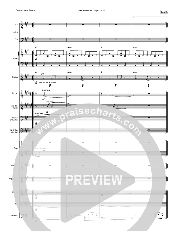 You Amaze Me Conductor's Score (Michael Neale)