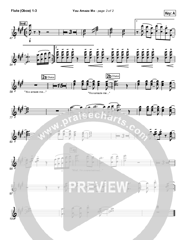 You Amaze Me Flute/Oboe 1/2/3 (Michael Neale)