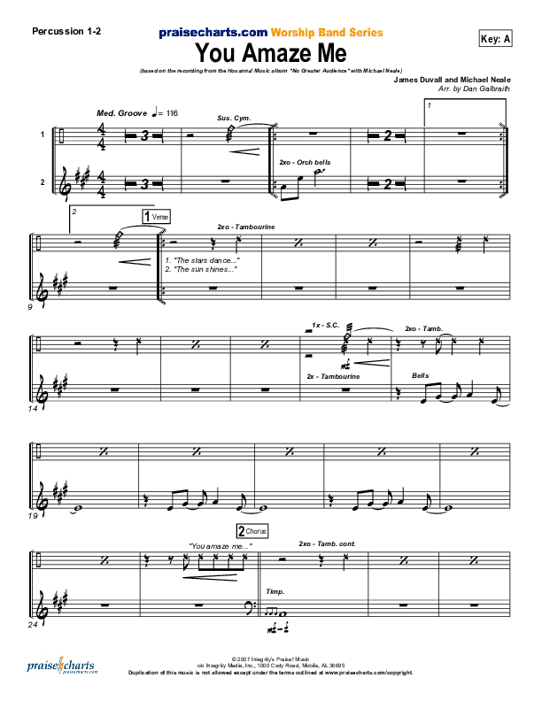 You Amaze Me Percussion (Michael Neale)