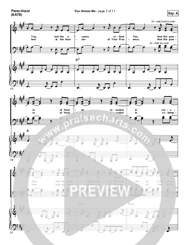 You Amaze Me Piano/Vocal Pack (Michael Neale)