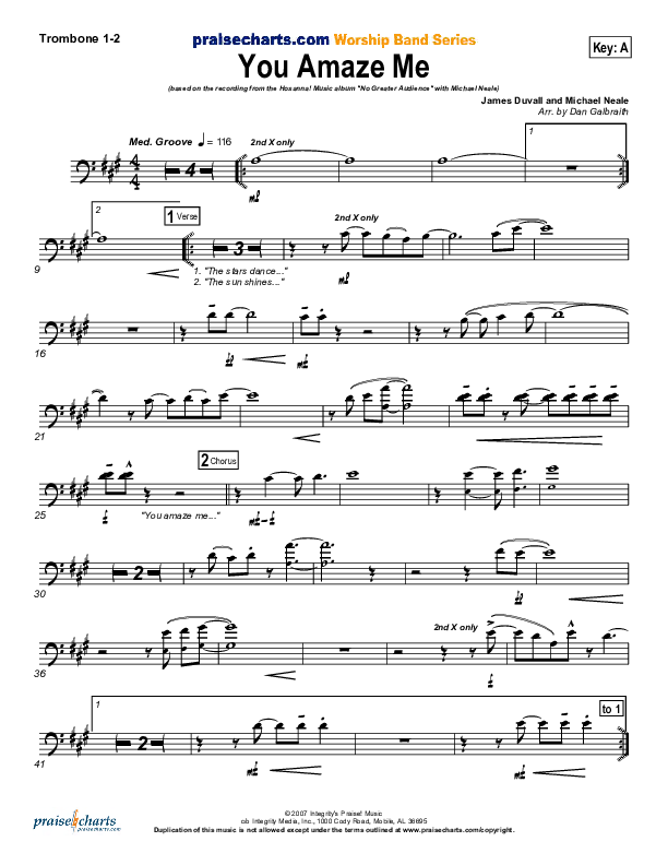 You Amaze Me Trombone 1/2 (Michael Neale)