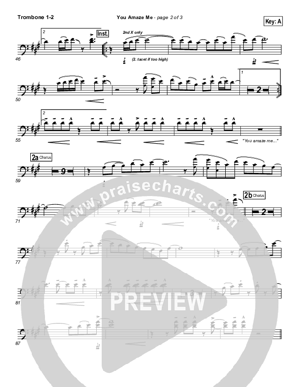 You Amaze Me Trombone 1/2 (Michael Neale)