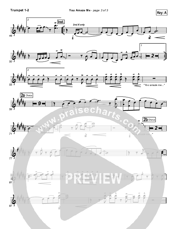 You Amaze Me Trumpet 1,2 (Michael Neale)