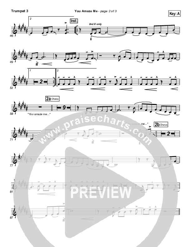 You Amaze Me Trumpet 3 (Michael Neale)