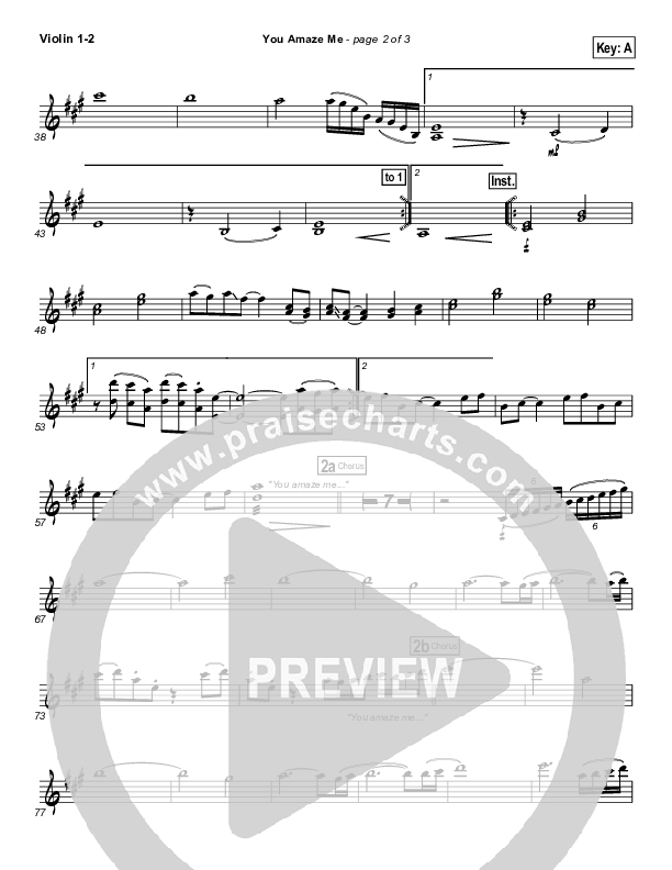 You Amaze Me Violin 1/2 (Michael Neale)