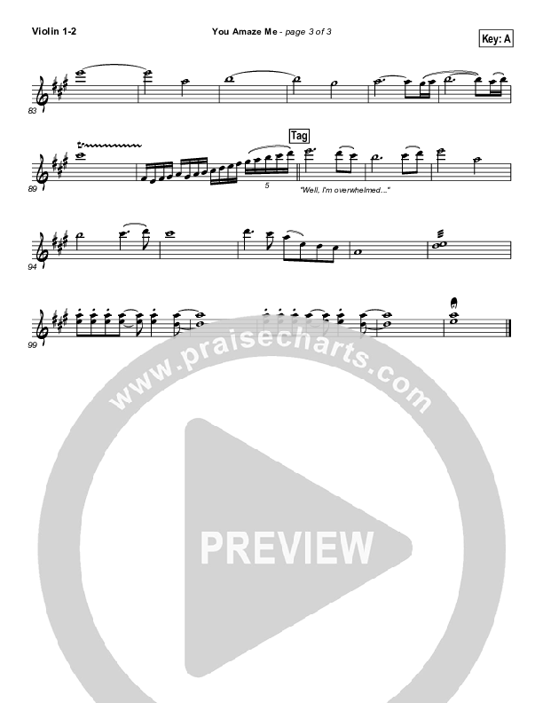 You Amaze Me Violin 1/2 (Michael Neale)