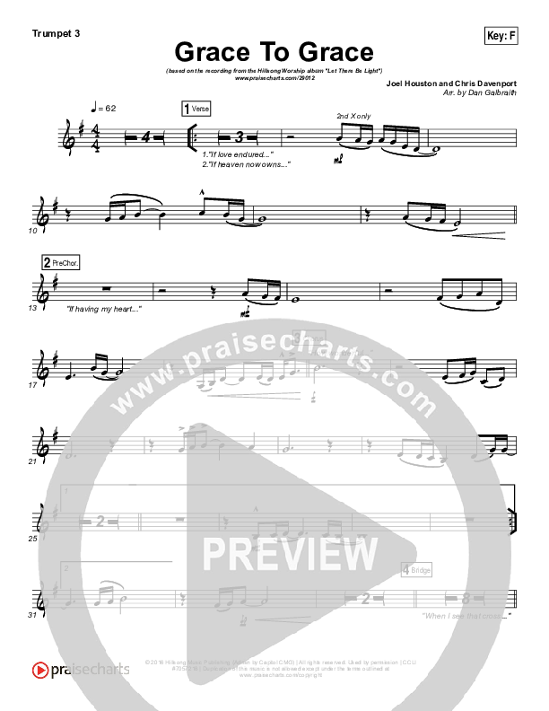 Grace To Grace Trumpet 3 (Hillsong Worship)
