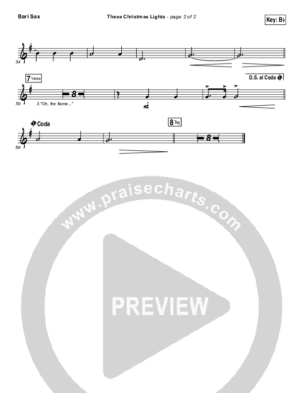 These Christmas Lights Bari Sax (Matt Redman)