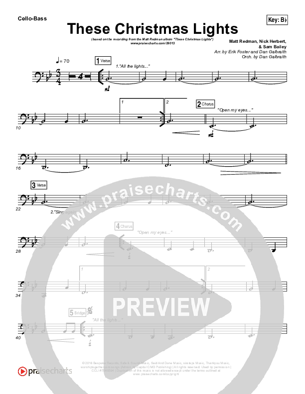 These Christmas Lights Cello/Bass (Matt Redman)