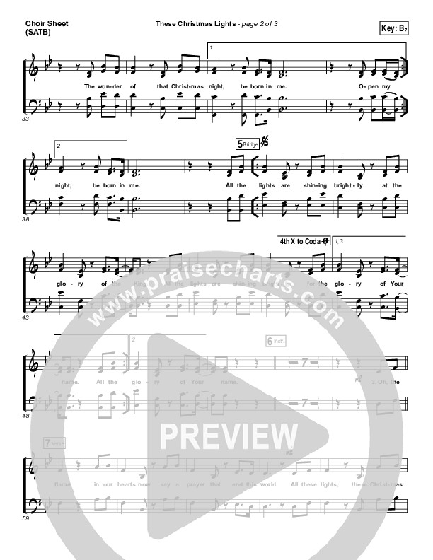 These Christmas Lights Choir Sheet (SATB) (Matt Redman)