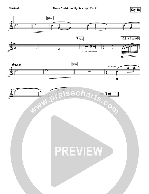 These Christmas Lights Clarinet (Matt Redman)