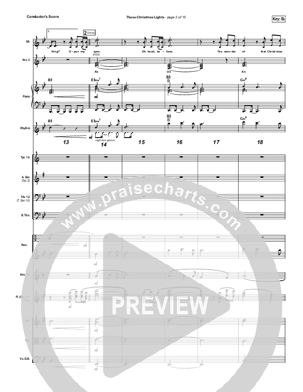 These Christmas Lights Conductor's Score (Matt Redman)
