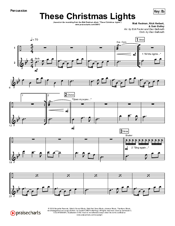 These Christmas Lights Percussion (Matt Redman)