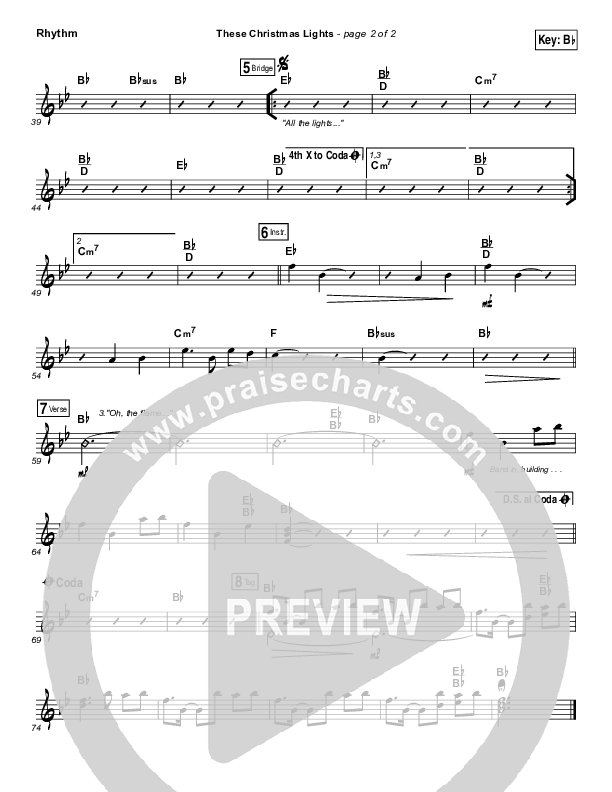 These Christmas Lights Rhythm Chart (Matt Redman)