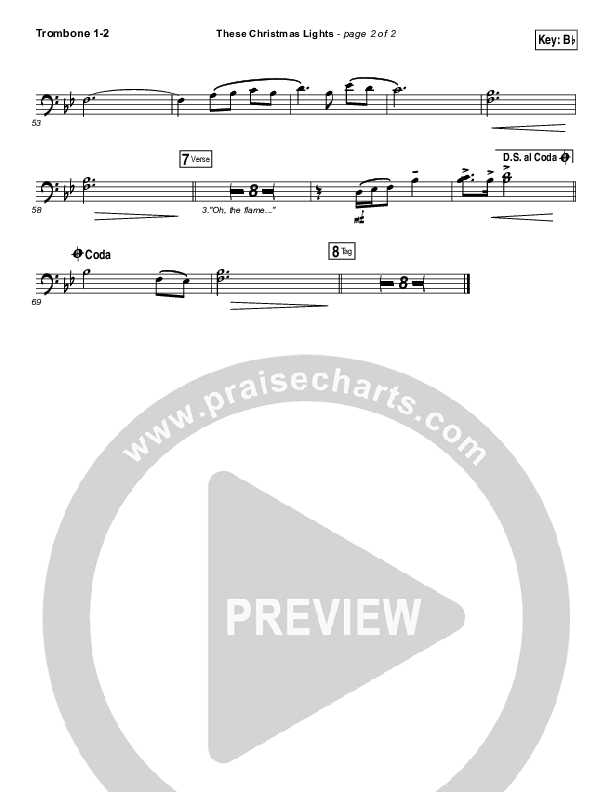 These Christmas Lights Trombone 1/2 (Matt Redman)