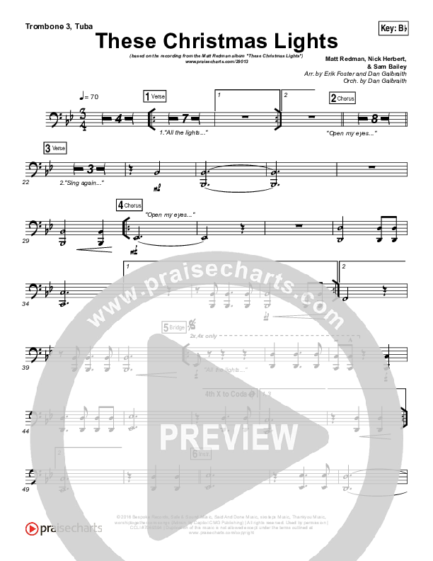 These Christmas Lights Trombone 3/Tuba (Matt Redman)
