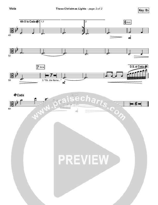 These Christmas Lights Viola Sheet Music PDF (Matt Redman) PraiseCharts