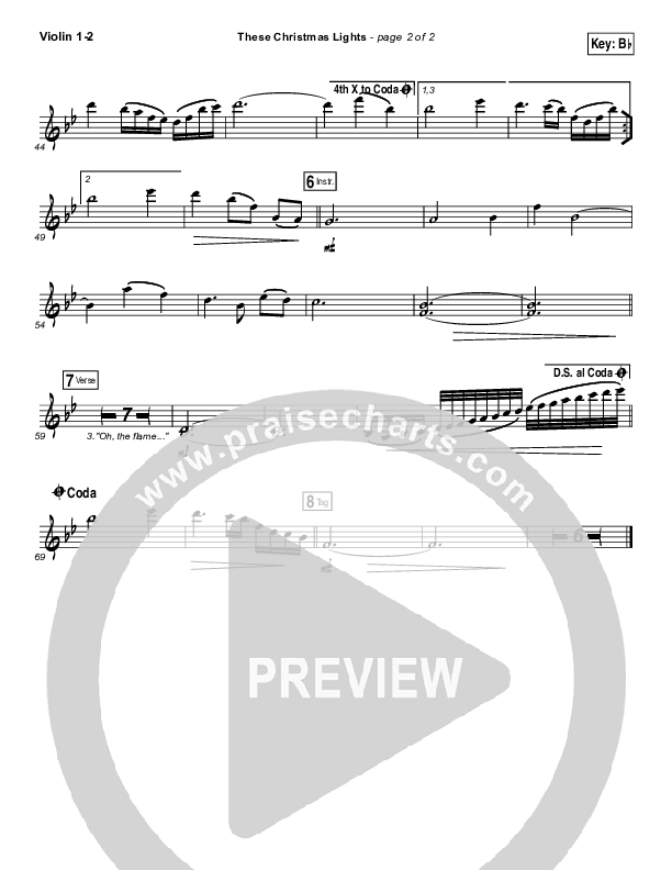 These Christmas Lights Violin 1/2 (Matt Redman)