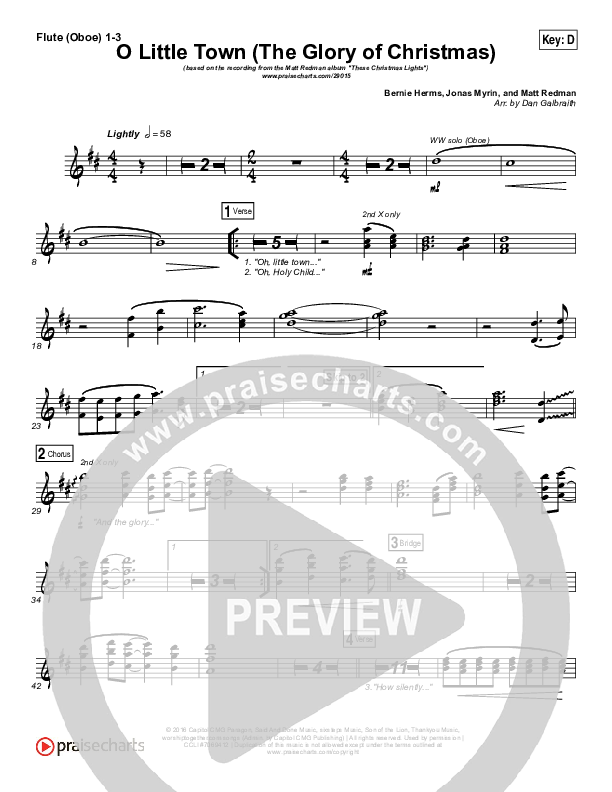 O Little Town (The Glory Of Christmas) Wind Pack (Matt Redman)