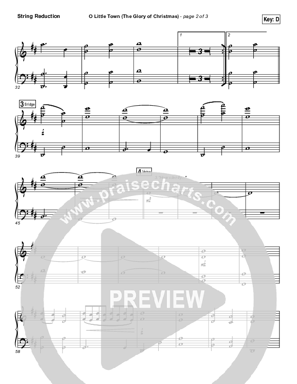 O Little Town (The Glory Of Christmas) Synth Strings (Matt Redman)