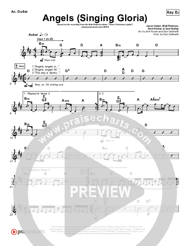 Angels (Singing Gloria) Rhythm Chart (Matt Redman / Chris Tomlin)