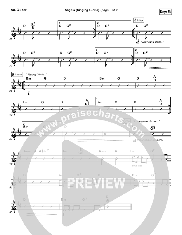 Angels (Singing Gloria) Acoustic Guitar (Matt Redman / Chris Tomlin)