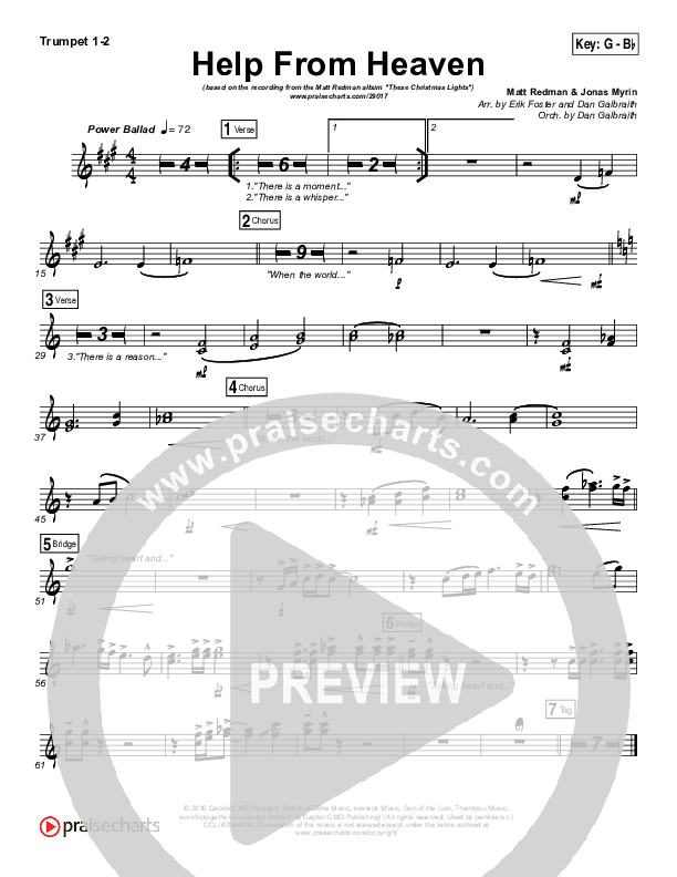 Help From Heaven Trumpet 1,2 (Matt Redman / Natasha Bedingfield)