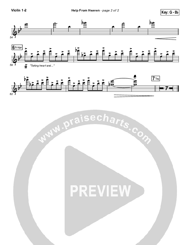 Help From Heaven Violin 1/2 (Matt Redman / Natasha Bedingfield)