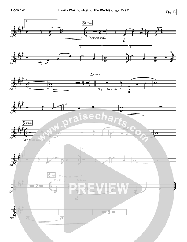 Hearts Waiting (Joy To The World) Brass Pack (Matt Redman)