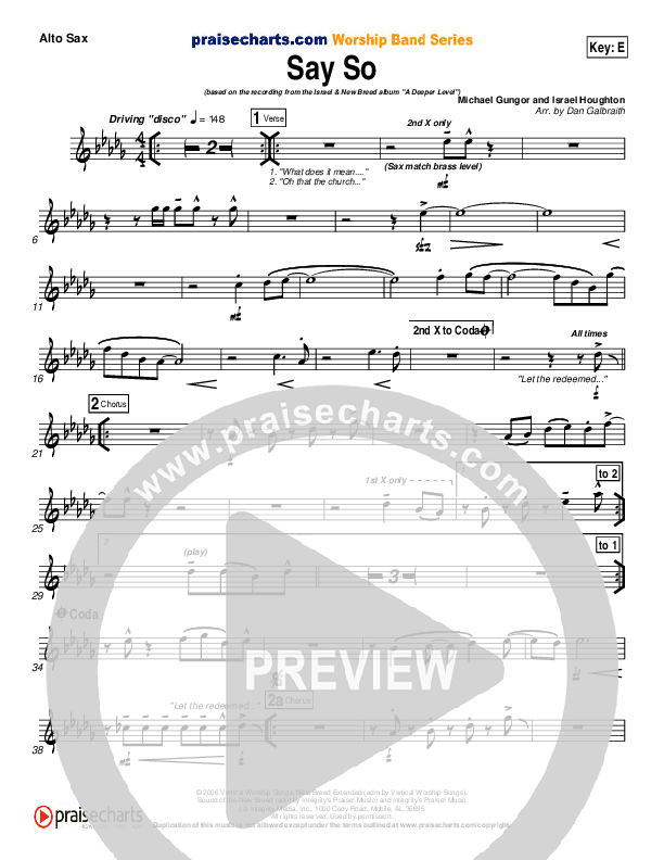 Say So Alto Sax (Israel Houghton)