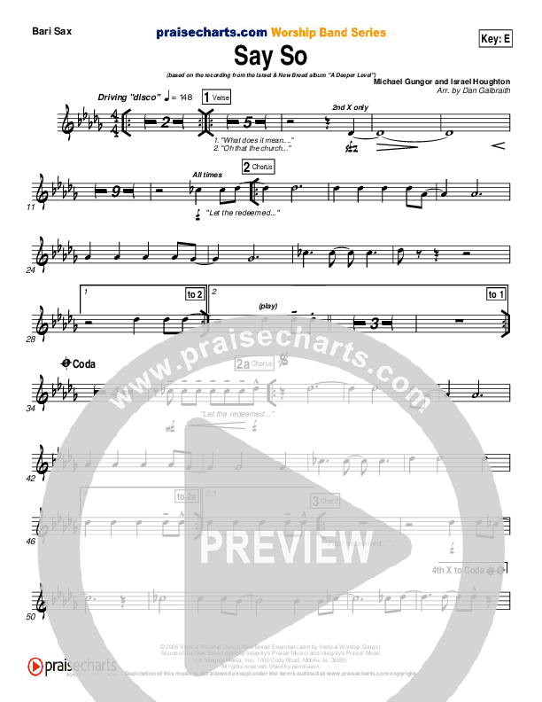 Say So Bari Sax (Israel Houghton)