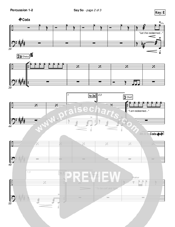 Say So Percussion 1/2 (Israel Houghton)