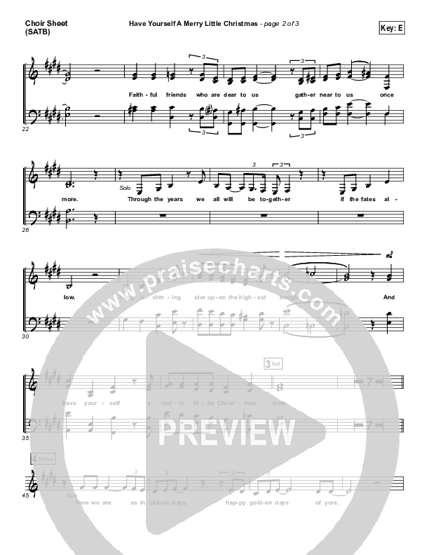 Have Yourself A Merry Little Christmas Choir Sheet (SATB) (Lauren Daigle)