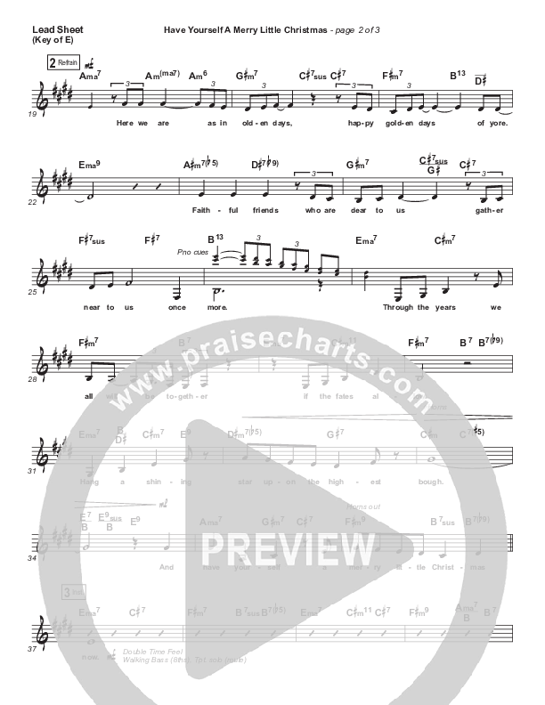 Have Yourself A Merry Little Christmas Lead Sheet (Melody) (Lauren Daigle)