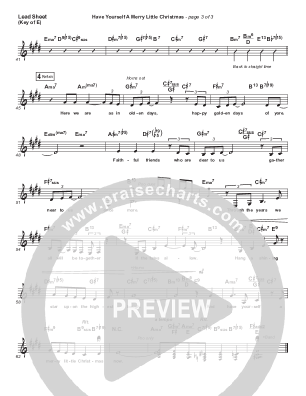 Have Yourself A Merry Little Christmas Lead Sheet (Melody) (Lauren Daigle)