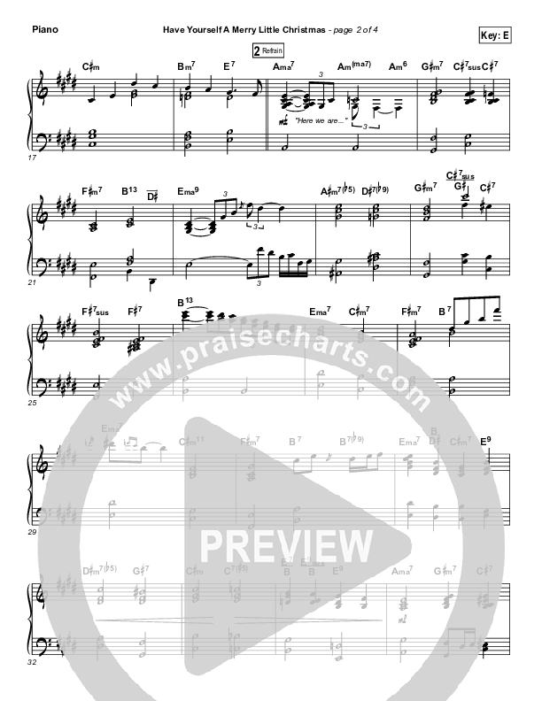 Have Yourself A Merry Little Christmas Piano Sheet (Lauren Daigle)