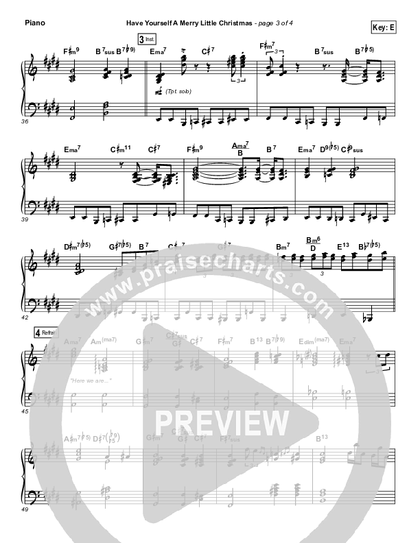 Have Yourself A Merry Little Christmas Piano Sheet (Lauren Daigle)