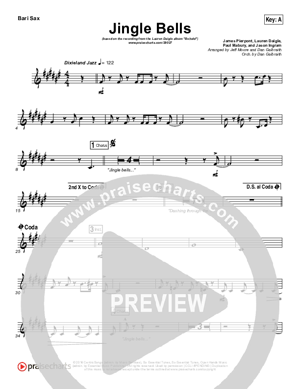 Jingle Bells Bari Sax (Lauren Daigle)