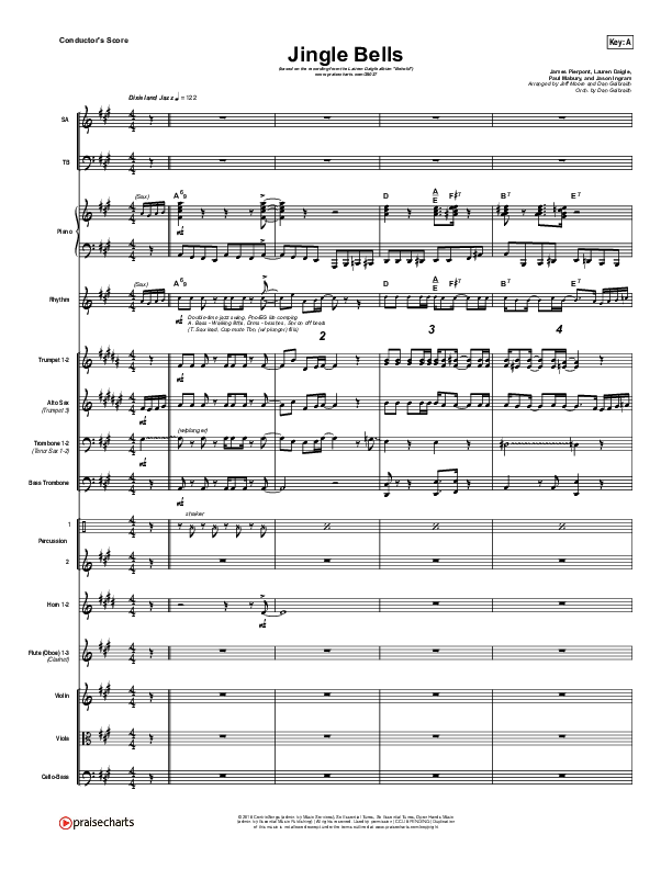 Jingle Bells Conductor's Score (Lauren Daigle)