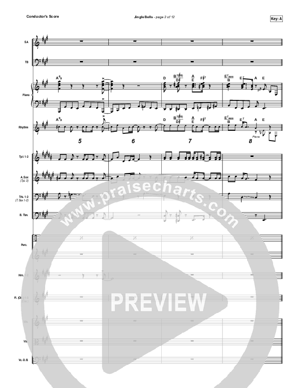 Jingle Bells Conductor's Score (Lauren Daigle)